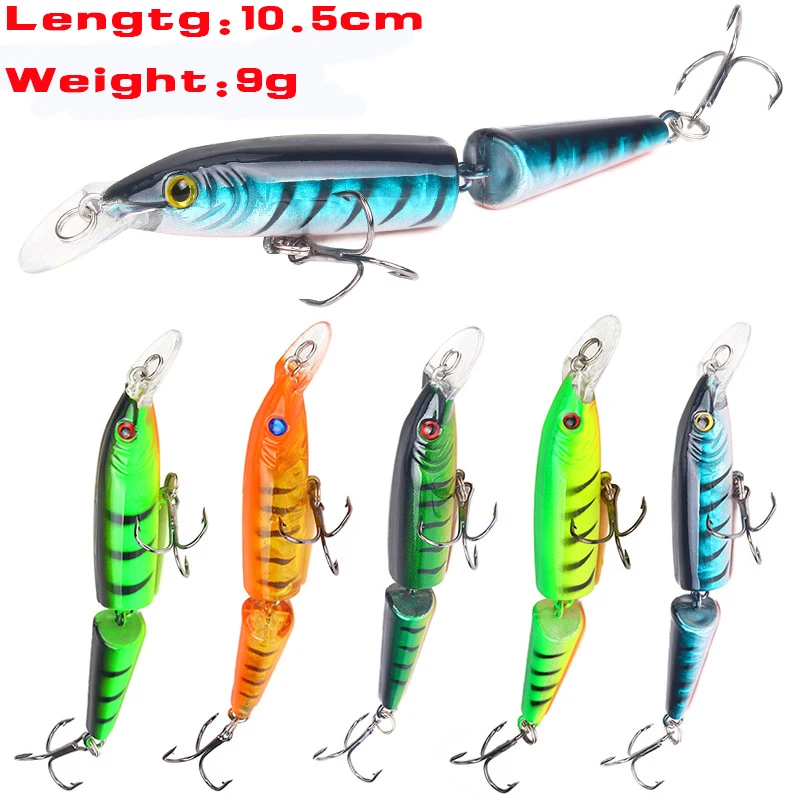 Multi Sections Set Of Wobblers Pike 10.5cm9g Fishing Lures Lsca Artificial Jointed Bait Crankbait Minnow For Fishing Carp Tackle