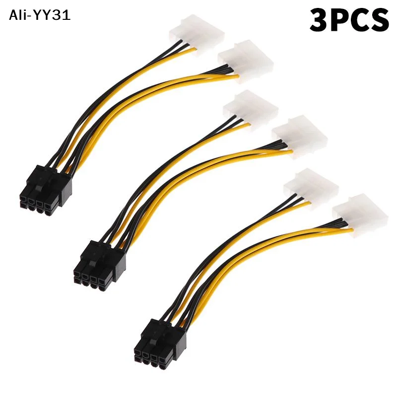 【AW8】CCA4-1/2/5Pcs 8 Pin Graphics Card Male To Dual 4 Pin Female Video Card Power Cord Mainboard Power Extension Adapter Cable