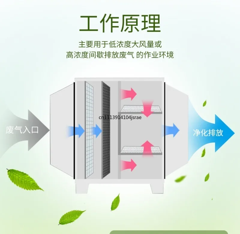 Activated Carbon Adsorption Cabinet Industrial Waste Gas Treatment Equipment Paint Fume Odor Filter for Spray Baking Booth
