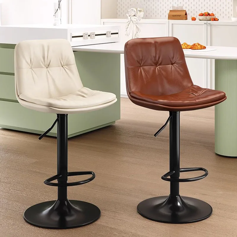 

Minimalist Luxury Bar Stools Reception Designer Ergonomic Metal Bar Stools Modern Adjustable Sillas De Barra Salon Furniture HY