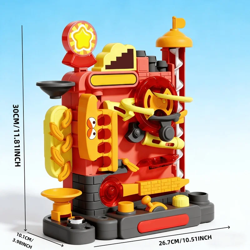 Multi-Layer Track Adventure Game Educational Montessori Toy Rail Rolling Ball Model Interactive Brain Training for Kids