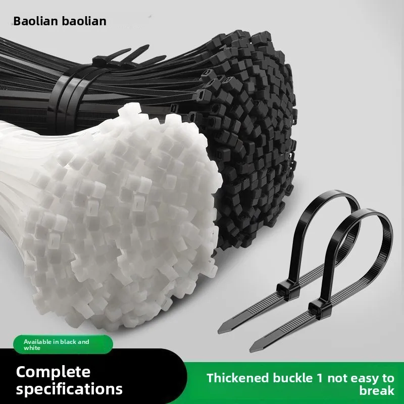 100Pcs Self Locking Nylon Cable Ties Plastic Cord Tie Heavy Duty Cables Fastening Rings Loop Hardware Organizer Wire Straps