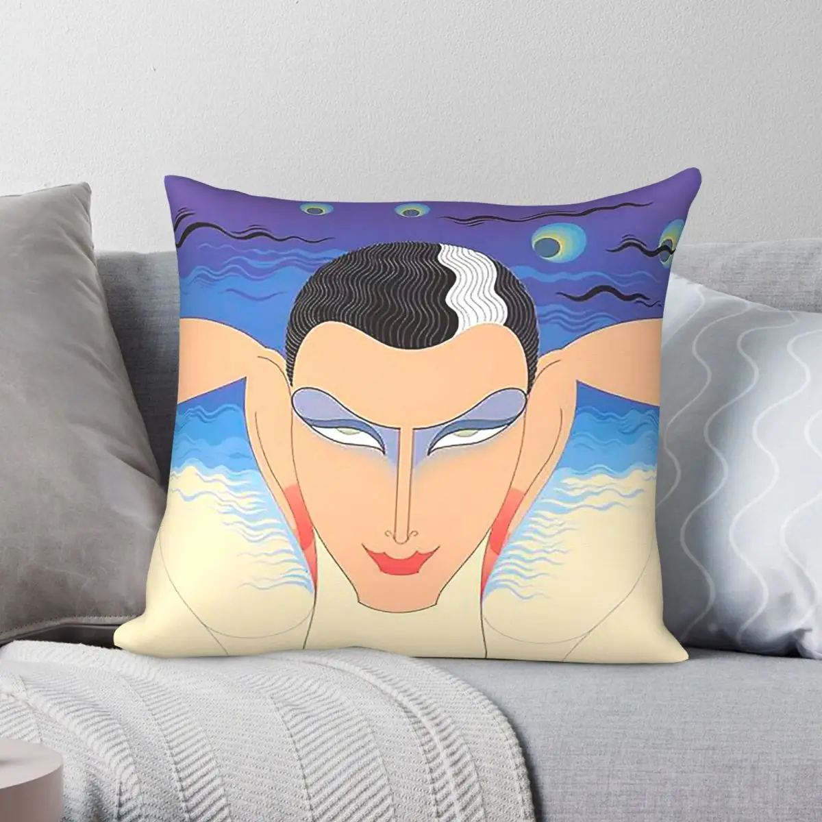 Mystere By Erte Square Pillowcase Polyester Linen Velvet Printed Zip Decor Throw Pillow Case Car Cushion Cover