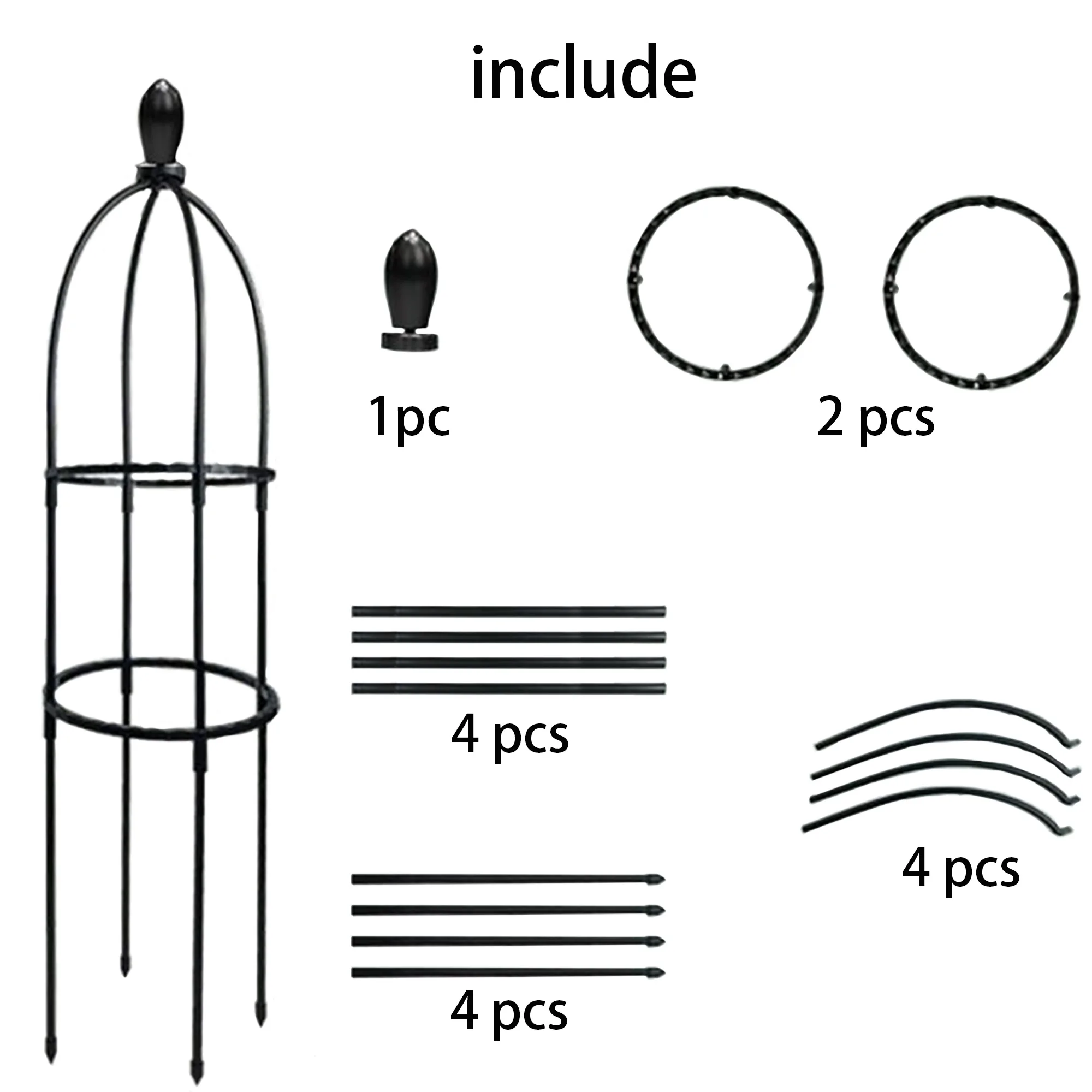 1 pc Garden Obelisk Trellis for Climbing Plants, Can help the growth of roses,ruit vines, houseplants,Easy to Install
