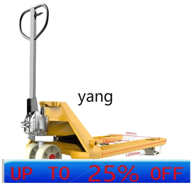 LTT Forklift Hydraulic Truck 2/3 Tons Hand Pull Trailer 5 Tons Pallet Loader Warehouse Handling Trailer