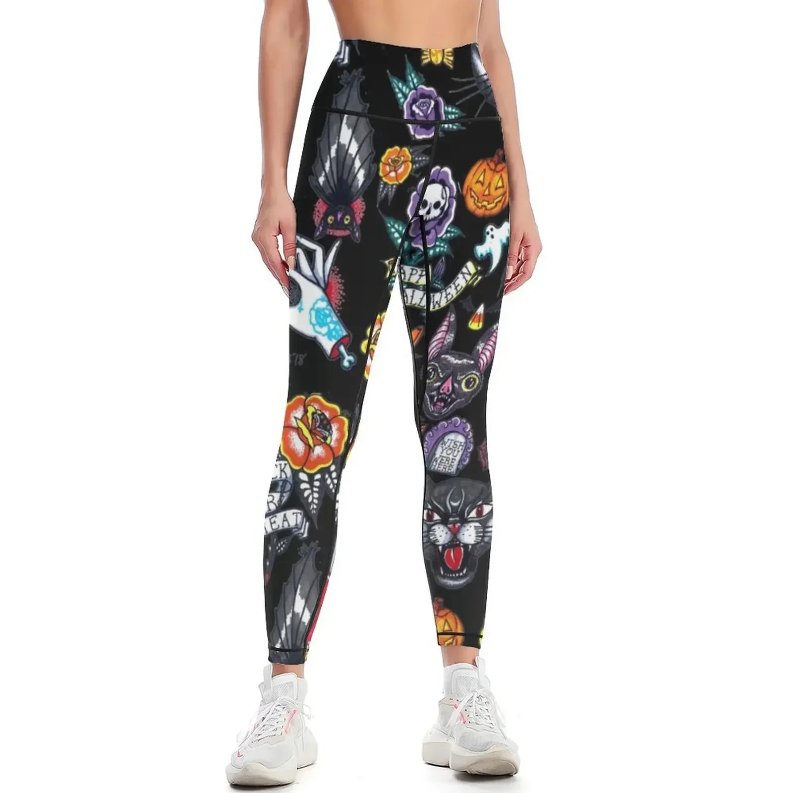 

Halloween Flash Leggings fitness set gym workout clothes for Women's pants Tight fitting woman Womens Leggings