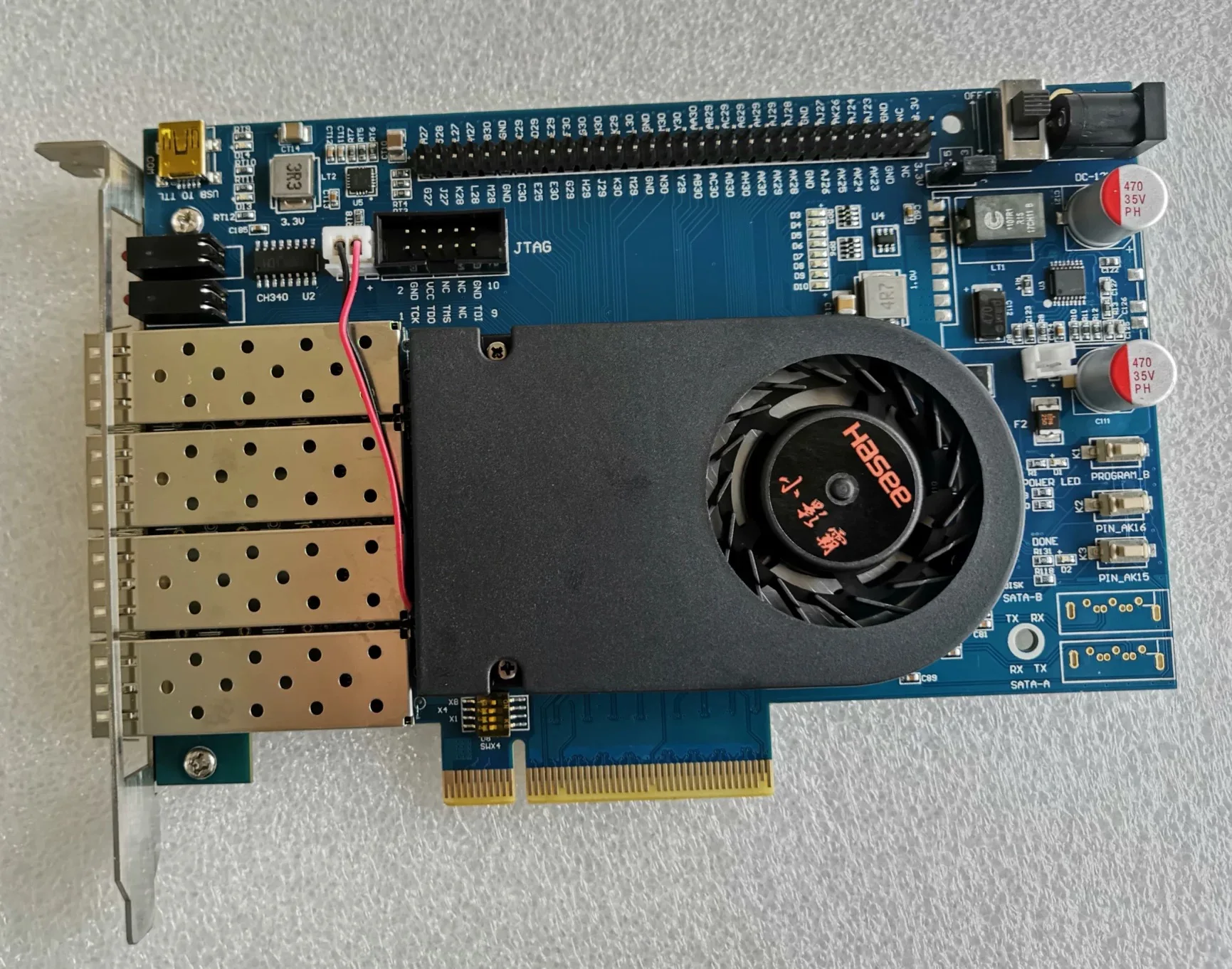 Galaxx FPGA-Entwicklungsboard Galaxx PCIe Kintex 7 Xc7k420t SFP + 10 G