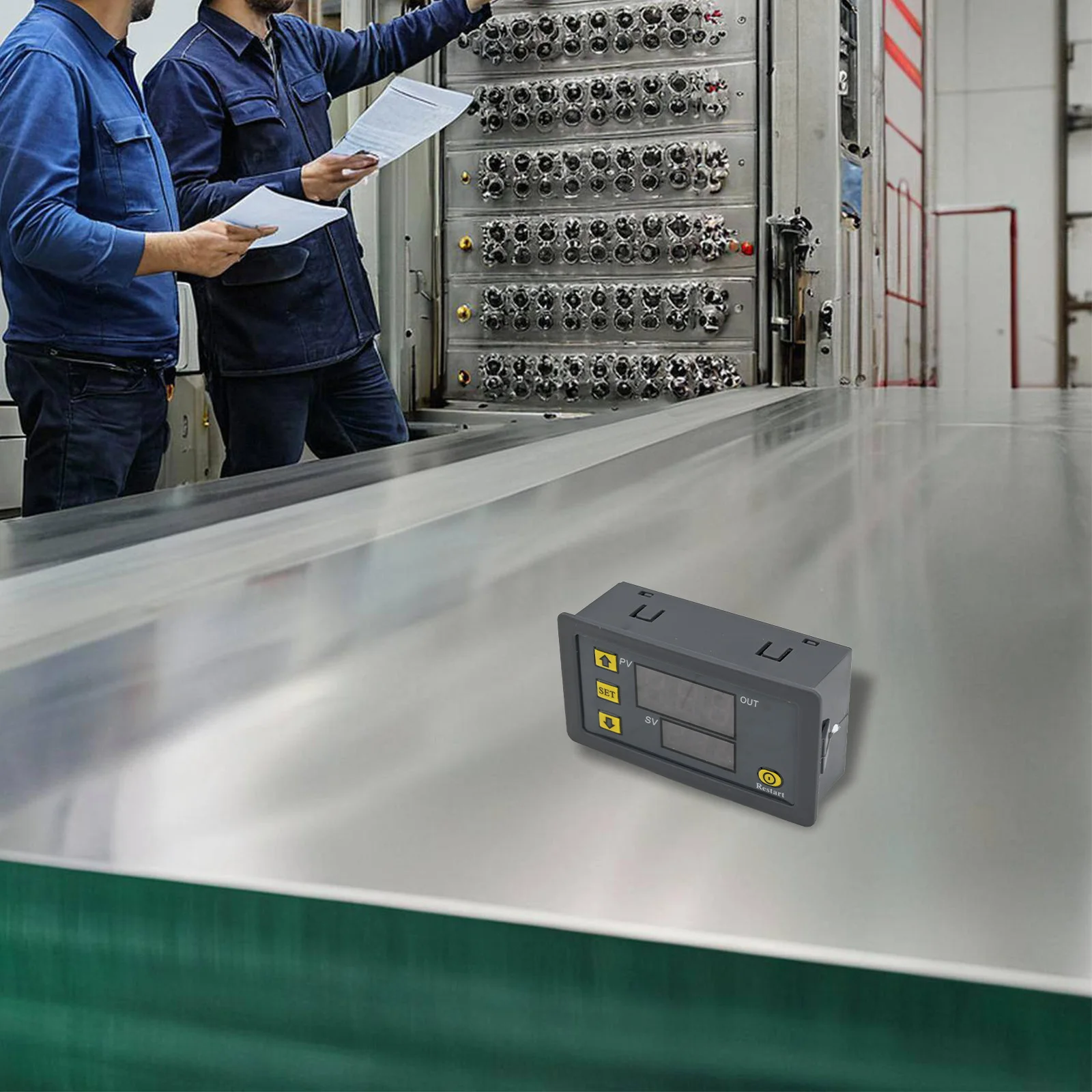 LED Display Cycle Timer Control Switch with Adjustable Relay for Digital Delay and Dual Display for LED Display and LED