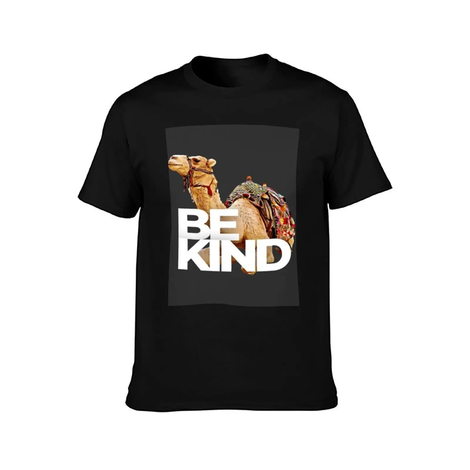 Cute Camel Search For Kindness T-Shirt, Summer Casual Cotton Tee, Oversized Streetwear Tops, Vintage Graphic Print, 100% Cotton