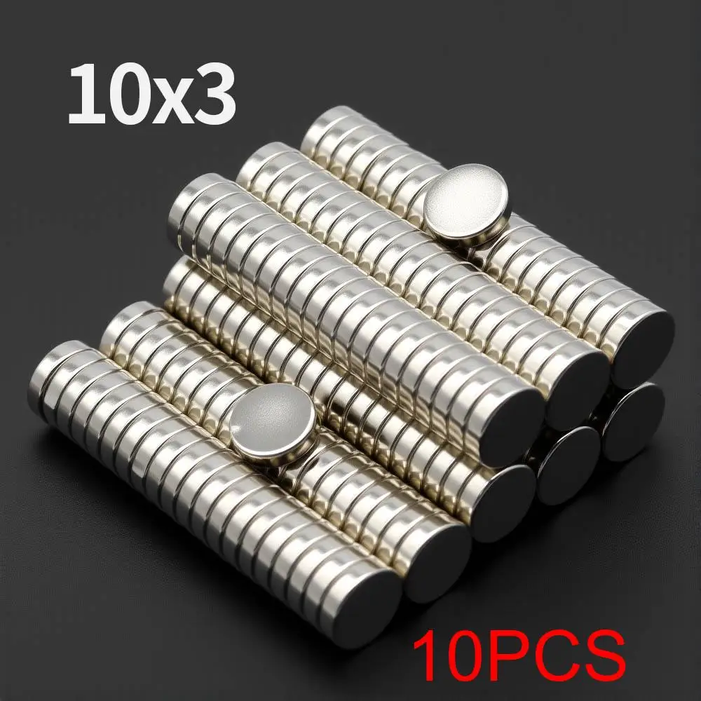 Krachtige Neodymium magneet N35 NdfeB permanente magnetische imanes ronde supersterke koelkastmagneten DIY 10x1 10x2 10x3 10x4 10x5mm