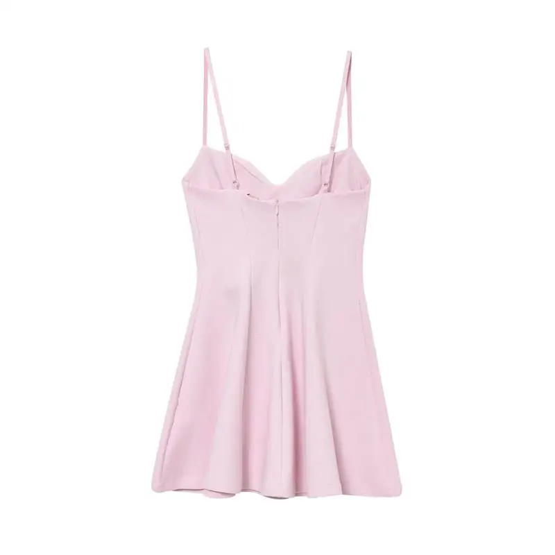 Sukienki Letnie Damskie 2025 Nowe Eleganckie Dopasowane Sukienki Mini na Ramiączkach typu Tube Top Moda Uliczna Młodzieżowa Sukienka Wakacyjna