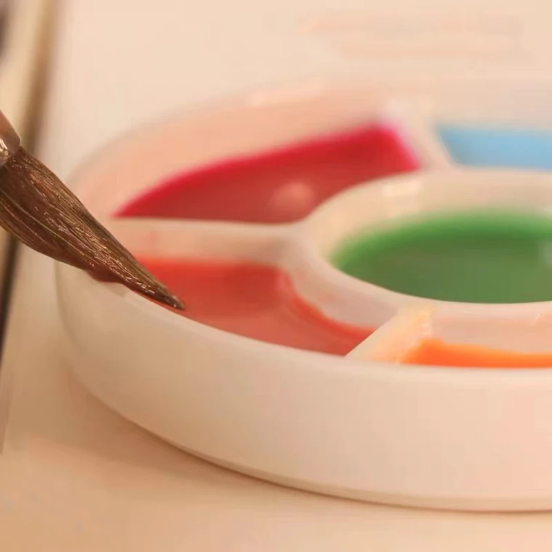 Watercolor Palette Oil Color Palette Ceramic Art Paint Drawing Tray Pallet Professional Calligraphy Office Painting Supplies