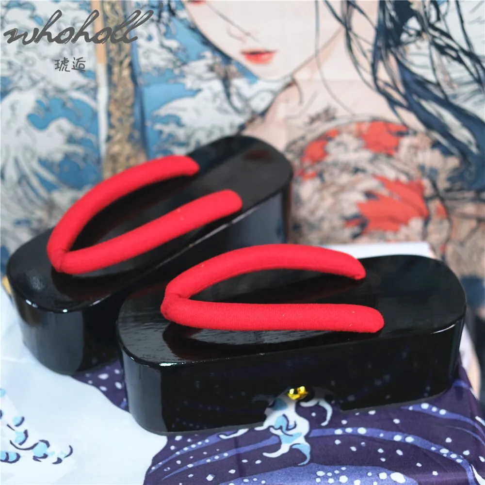 Summer Women Flip Flops Japanese Geisha Bell Geta Clogs Cartoon Cosplay Costumes Shoes Thick Bottom Platform Sandals Slippers