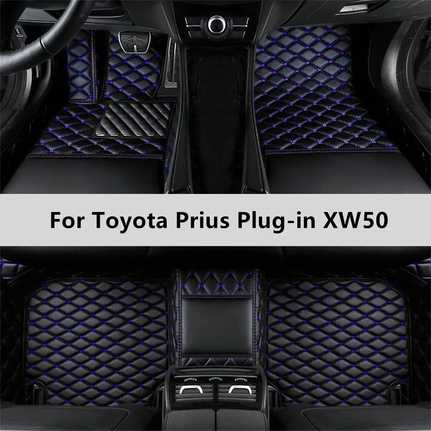 Custom Car Floor Mats For Toyota Prius Plug-in XW50 2017 2018 2019 2020 2021 2022 Floor Mat Car Mat Accessories Interior
