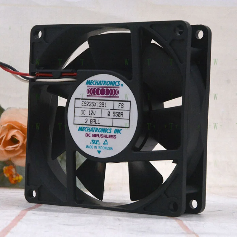 H  1 pcs MECHATRONICS 9025 E9225X12B1 12V 0.550A detection cooling fan.