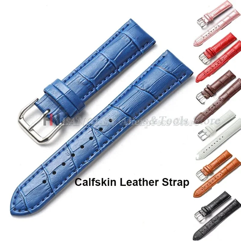 16/18/20/22/24mm Watch Band High Quality Genuine Leather Strap 10-24mm Watchband Pin Buckle Bracelet Watch Accessories Wristband