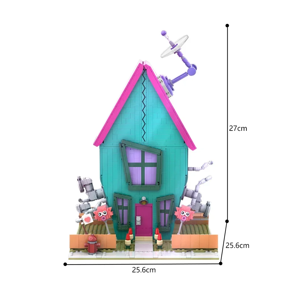 New Invasion Zims Movie Zim's House Model klocków budowlanych MOC- 111735   Kreatywna kabina z kreskówek DIY zabawki na prezent urodzinowy dla dzieci