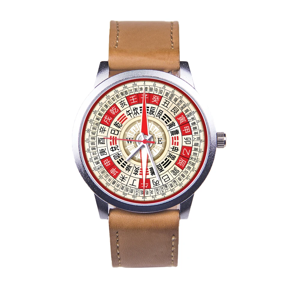 Black Watch Men Wrist Original Transfer Plate Wach Gift Quartz Watches for Men Watch Taoist Compass Male