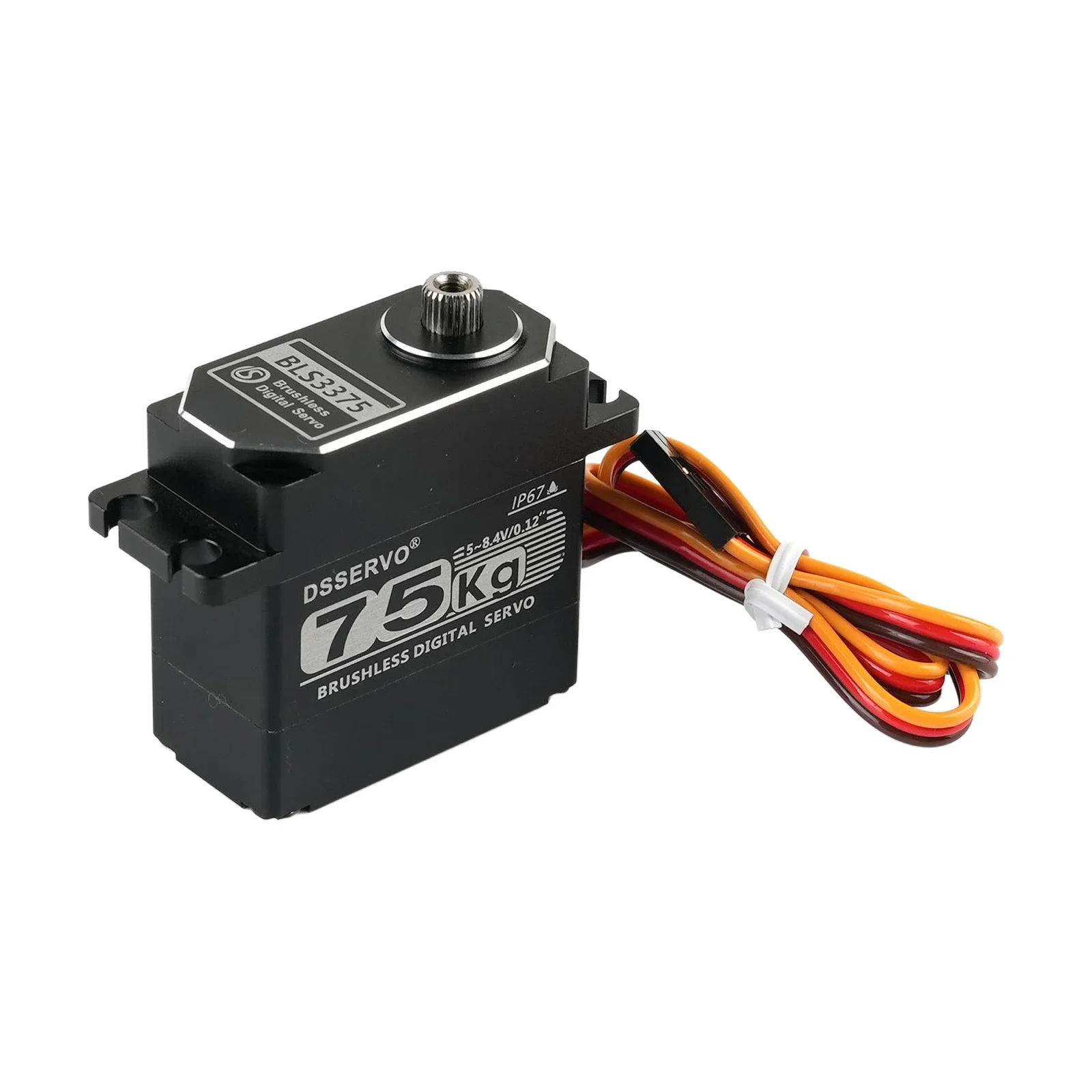 DS3375 75KG Brushless Digital Servo DC 5-8.4V IP67 Waterproof High Torque Metal Gear Motor for 1/5 1/8 RC Car Crawler Robot