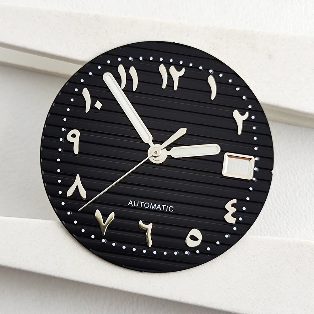 30.5 مللي متر S شعار أسود NH35 العربية نوتيلوس الهاتفي صالح NH35/NH36/4R/7S حركة لا مضيئة ساعة تعديل اكسسوارات أدوات إصلاح