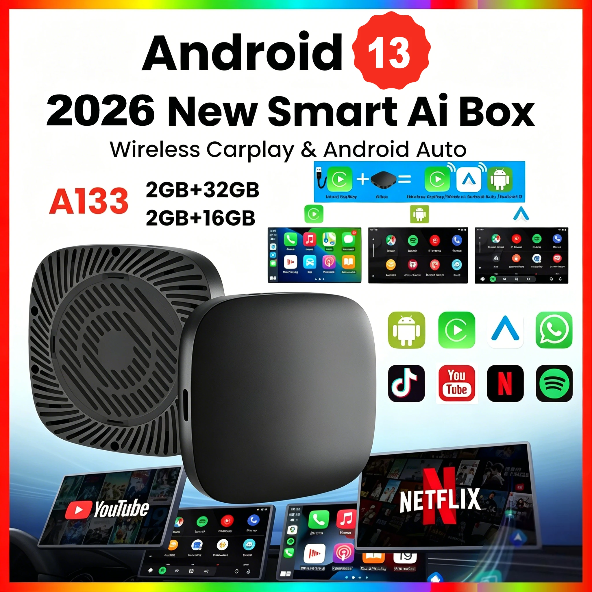 2026 Android13 CarPlay Ai Box  - Home Cinema Youtube recension och pris