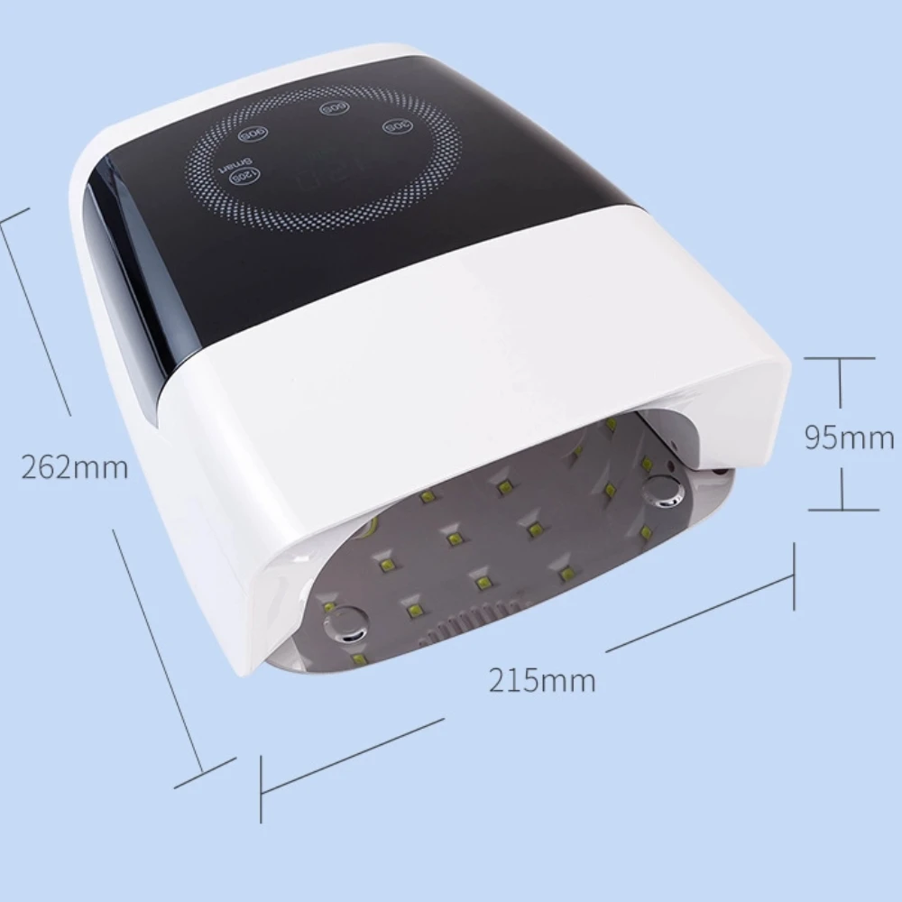 Lampada per unghie UV LED da 132 W con 4 impostazioni di timer Luce per unghie ricaricabile Gel Polish Curing Asciugatrice per unghie per donne Ragazza Strumenti per salone di casa