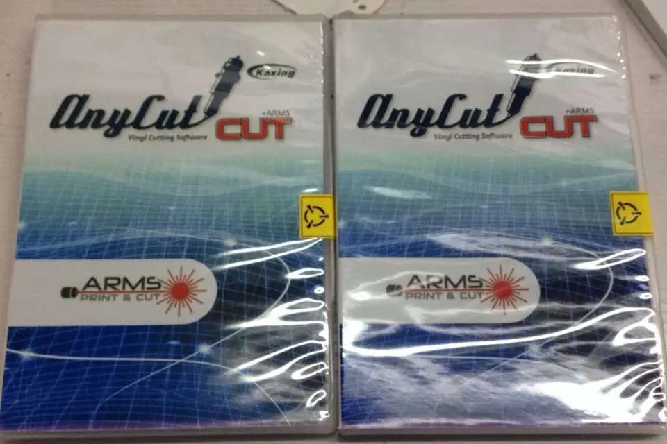 Anycut software cutter plotter professional version that includes the CUT AND OUTLINE serial and activation code insert a qr