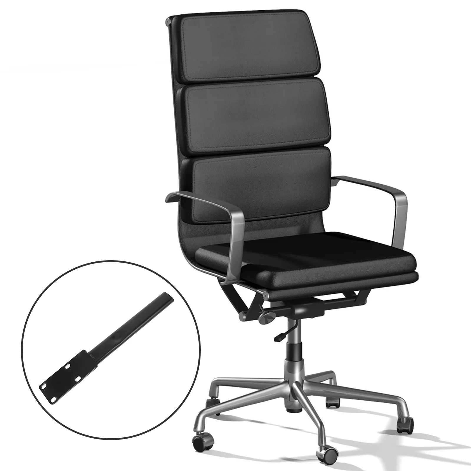 

1pcs Office Chair Back Support Frame Heavy Duty Stainless Steel Backrest Rod 3.5-6.5Cm Replacement For Swivel Chair Ergonomic