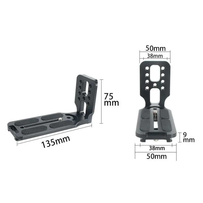 Universal Camera L Bracket Quick Release L Plate 1/4 Inch Screw Swiss Vertical Video Compatible for Nikon Canon Sony Fuji