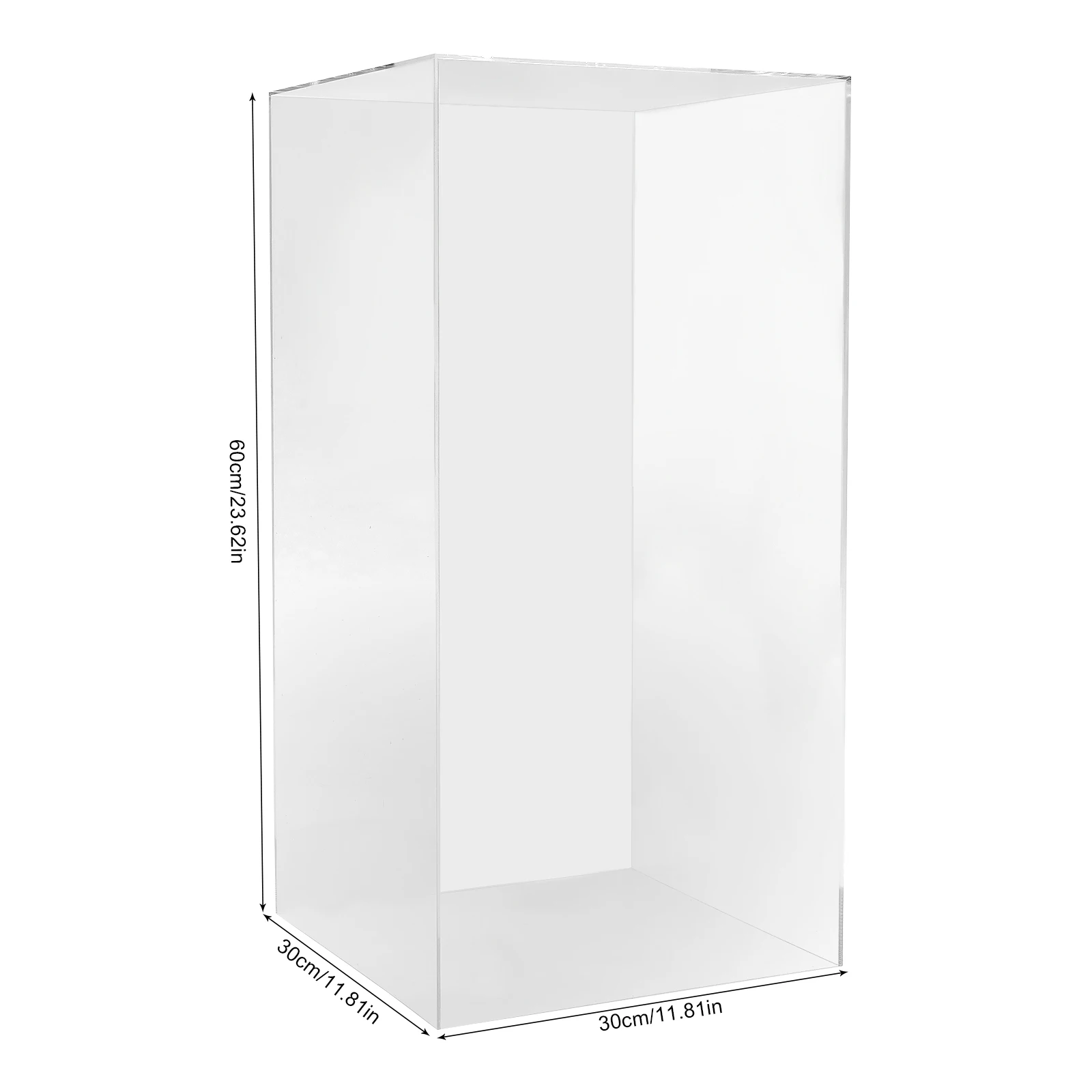 LOYALHEARTDY Acrylic Display Case Tall Clear Plastic Box Dust Proof Collectibles Display Case Countertop Storage Box