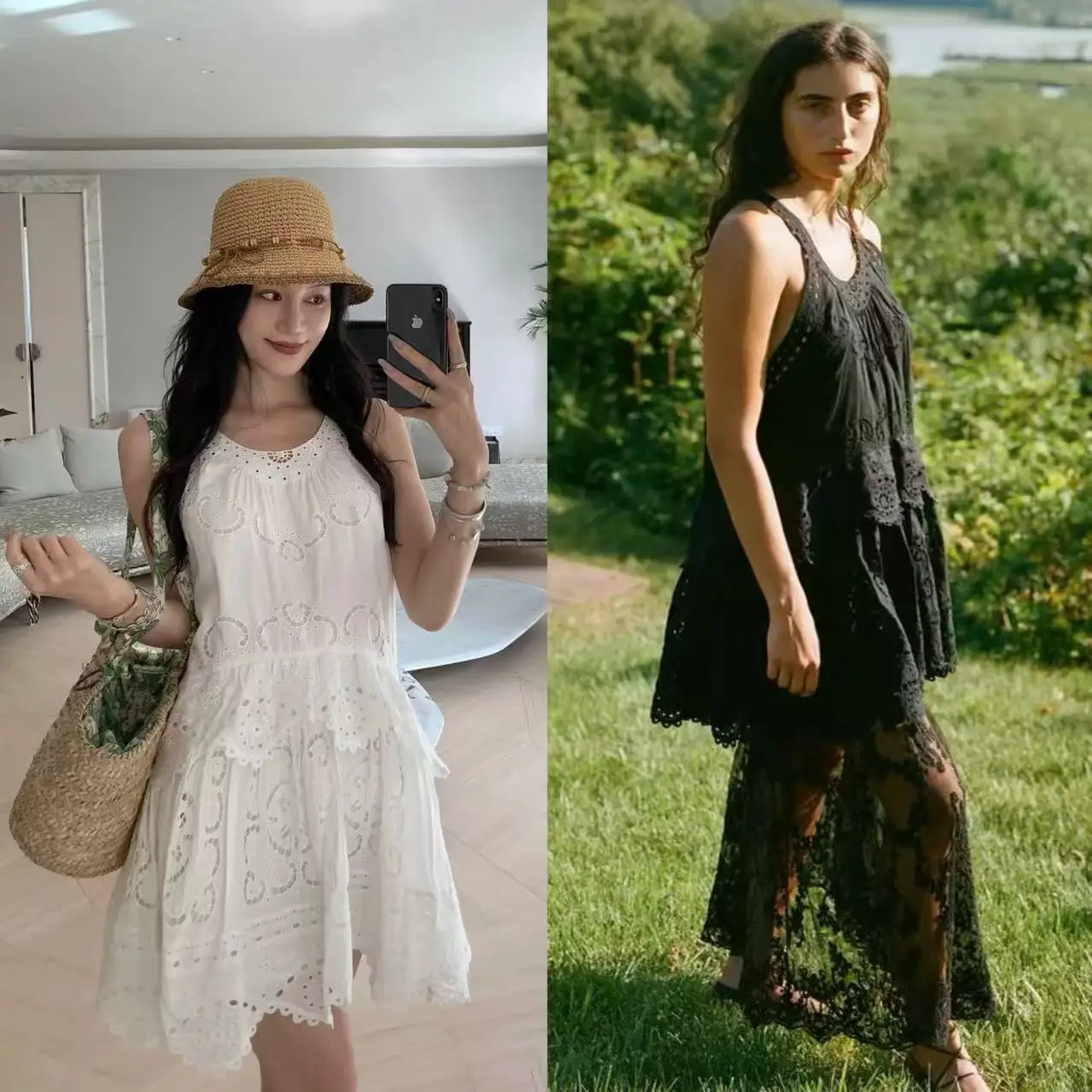 

Летний новый жилет из хлопка с тяжелой лазерной вышивкой, ажурной отделкой и волнистым краем, винтажный стиль, высокая талия, приталенный крой