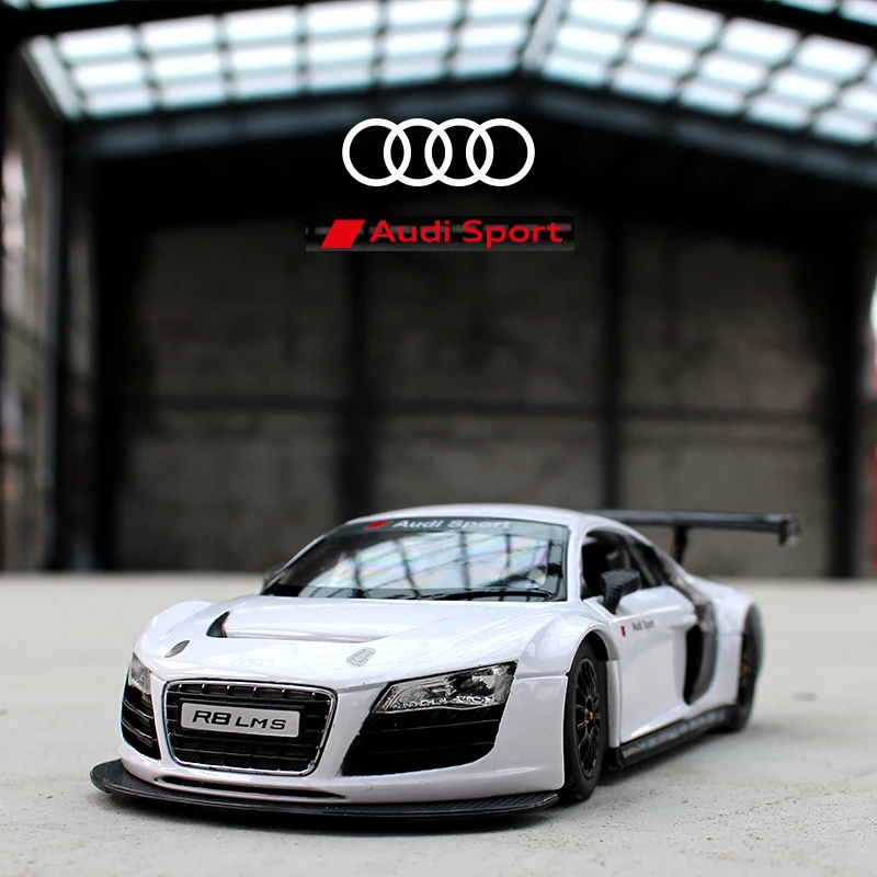 1:24 AUDI R8 Alloy Racing Car Model Diecast Metal Toy Sports Car Vehicles Model Simulation Collection Boys Toy For Chidrens Gift