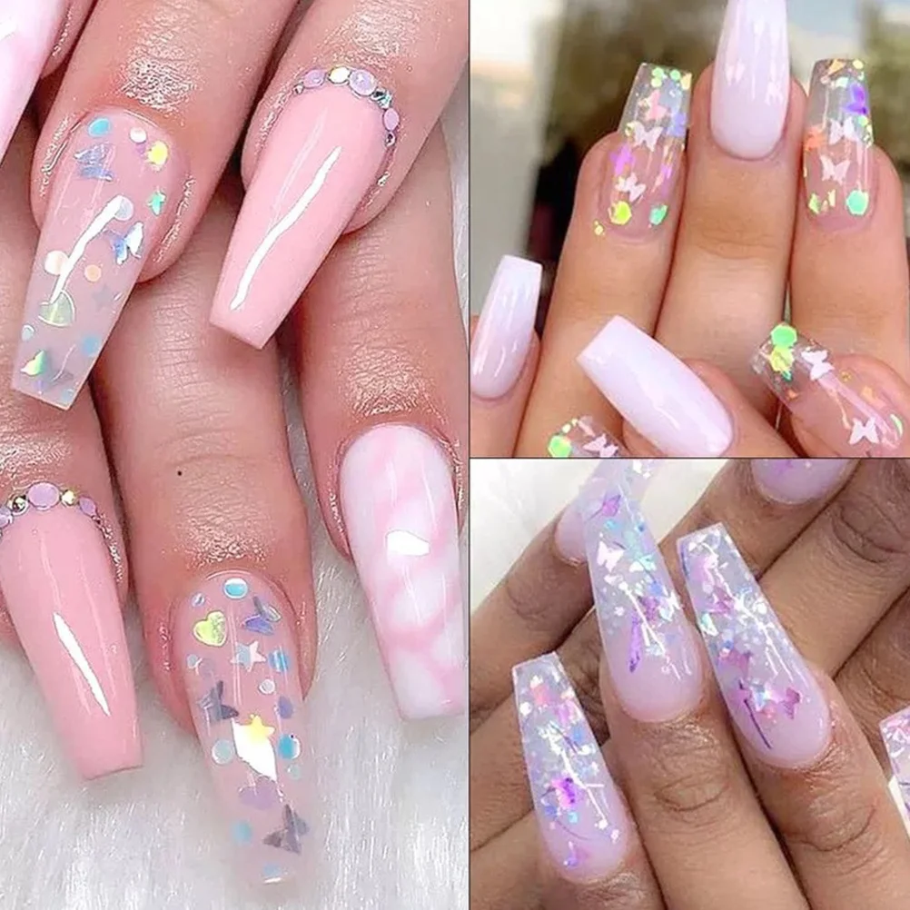 

Butterfly Sequins Set 12 Colors Powder For 3D Art Manicure Sticker Eye Makeup Glitter Nail Art Glitter Sequins Nail