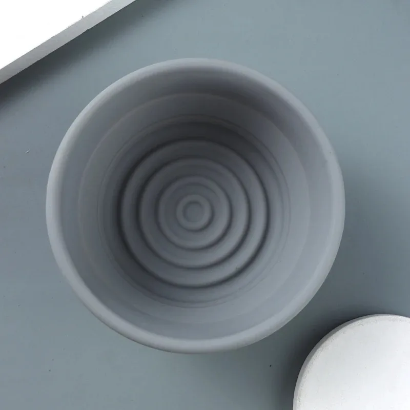 Yaqi Gray Color Collapsible Silicone Shaving Bowl For Travel