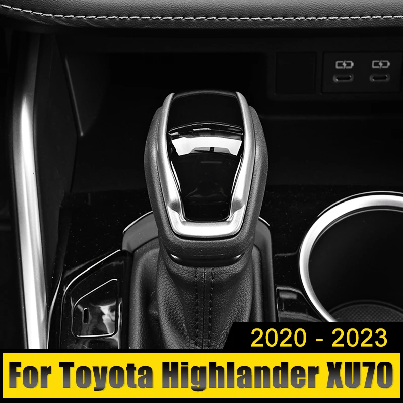 

For Toyota Highlander XU70 Kluger RAV4 XA50 2020 2021 2022 2023 Hybrid ABS Car Gear Shift Head Cover Trim Sticker Accessories