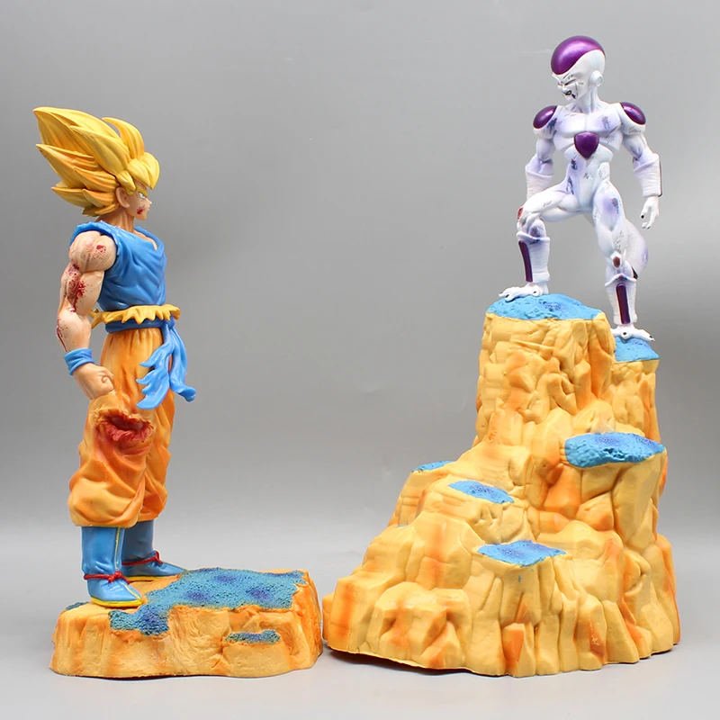 

31cm Anime Dragon Ball Gk Figurine Super Syain 2 Son Goku Vs Freezer Namek Figure DBZ Statue PVC Collectibles Toys Desktop Model