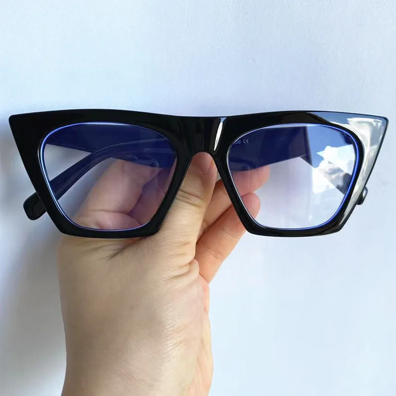 

NEW Anti-Blue Light Glasses Unisex Cat Eye Eyeglasses Black Color Spectacles Simplity Googles Oversize Frame Eyewear