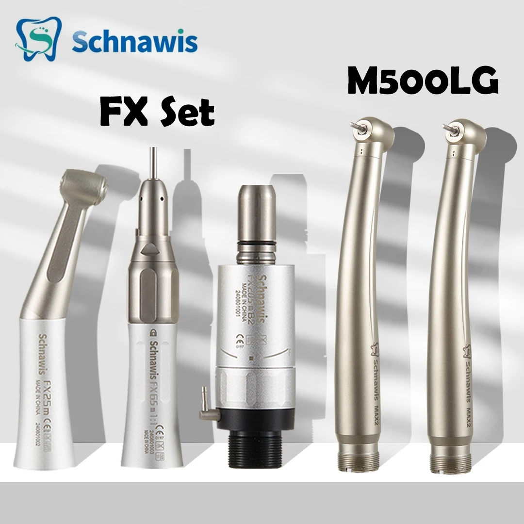 Dental 1:1 Contra Angle Low Speed Direct Drive Handpiece FX Set 500LG Turbine Handpiece Pana-Max2 Turbine Handpiece