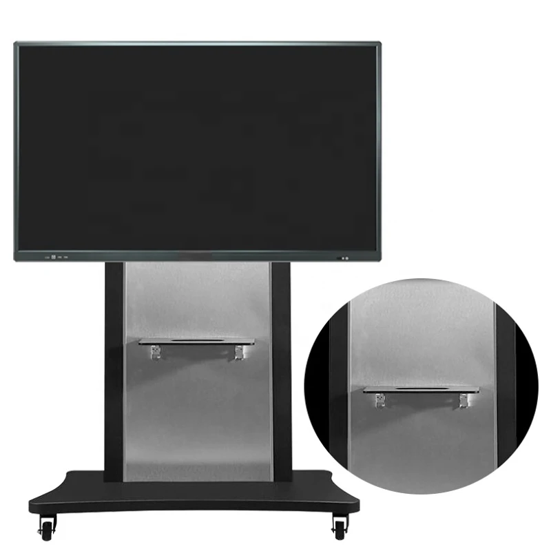 

Mobile Stand With Wheels for 65 70 75 86 Inch Whiteboard Interactive Flat Panel Smart TV