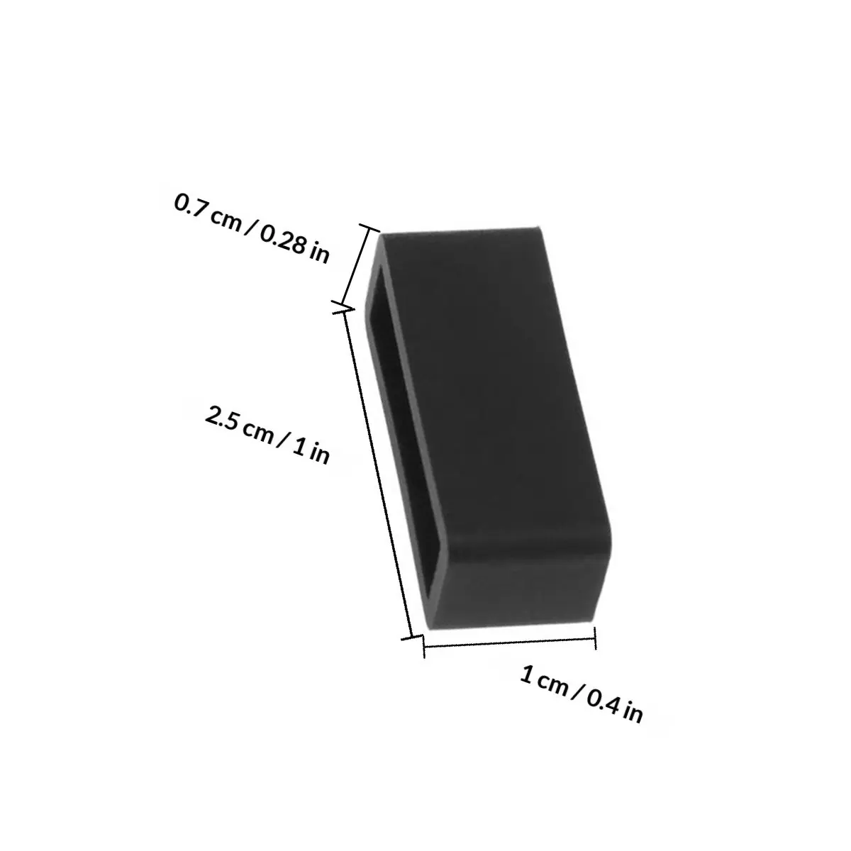 22mm Silicone Watch Band Loops 8 Pack Black Replacement Strap Keepers Retaining Rings for Wristwatches