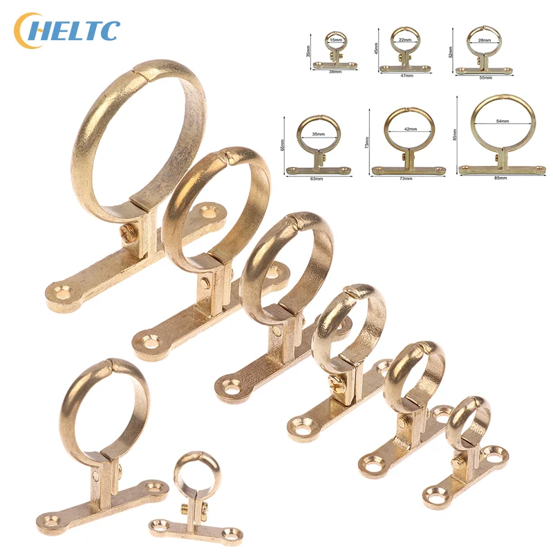 

Brass Fit 15 22 28 35 42 54MM OD Brass Pipe Clip Wall Mounted Pipe Support Bracket Clip Support Fixed Plumbing Water With Base