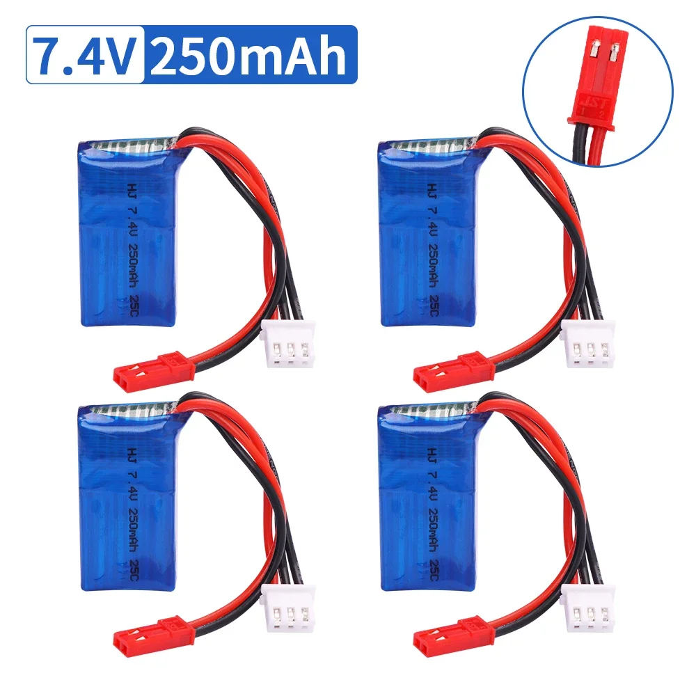 

250mAh 7.4V 2S 25C Car Battery For Orlando Hunter 1:35 RC Remote Control climbing Car Micro mosquito car lithium battery Parts