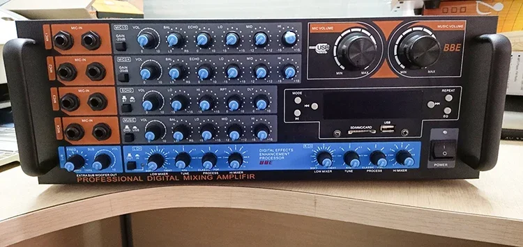 

Foshan Factory Power Stereo Mixing Amplifiers Karaoke ZX-12BT Professional Amplifier