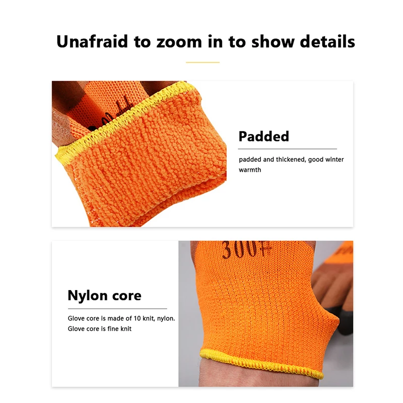 1Pairs PU Work Gloves Back Waterproof Seamless Lining Palm Coated Safety Protective Gloves DIY Garden Construction Auto Work