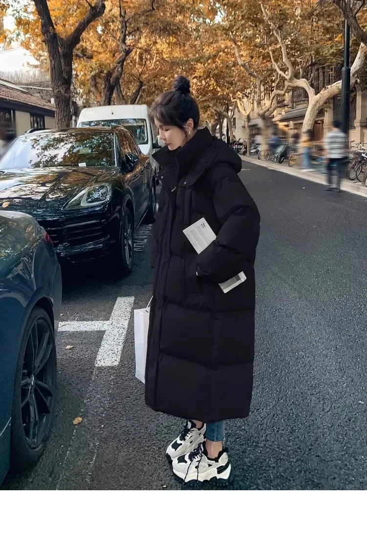 zjaiss 2026 Winter New Down Coats Long-style Cotton Dress Korean Version Large Size Korean Fashion Jackets Heat Parka Feminina