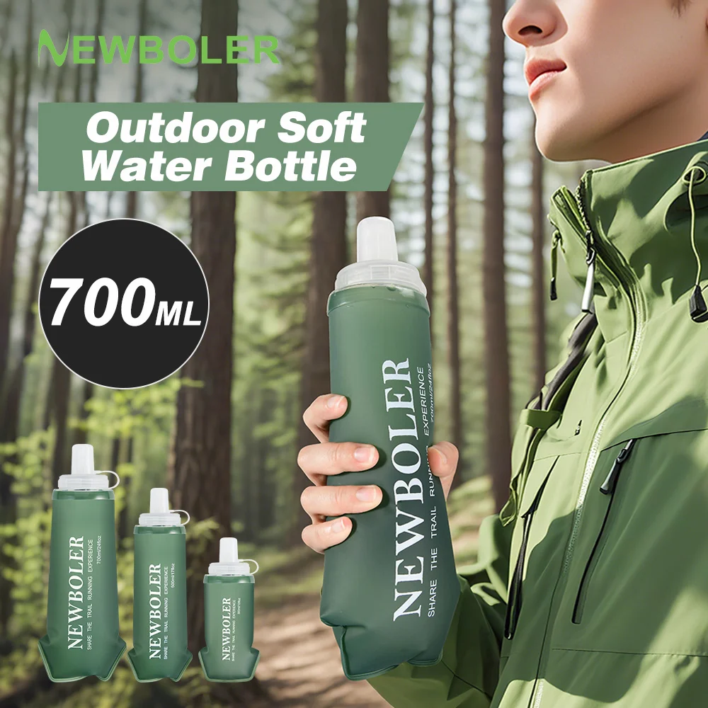 NEWBOLER Sports Water Bottles BPA-Free Collapsible Soft Flask Running Camping Hiking Hydro Flask Soft Water Bottle for Hydration