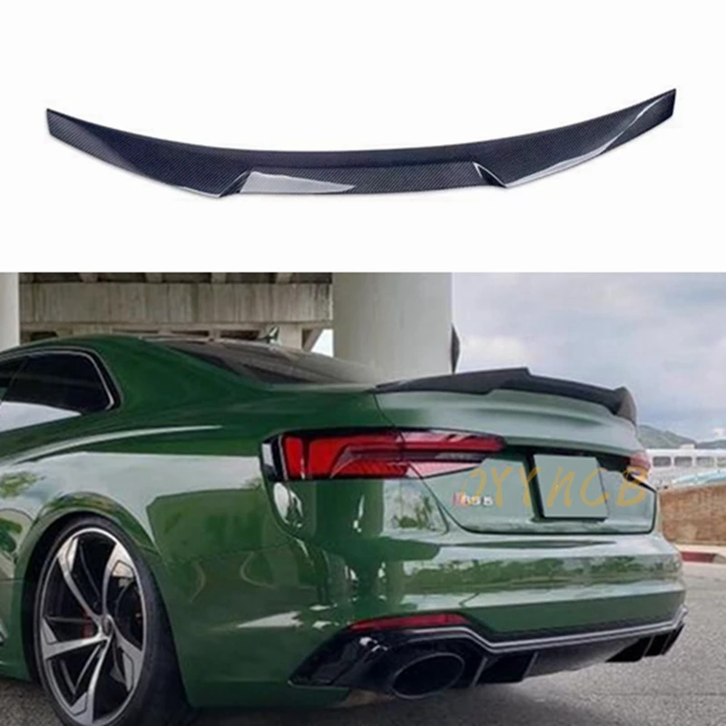 

For AUDI A5 S5 RS5 2 doors 2017 2018 2019 2020 2021 Wing Lip Spoilers Car Accessories M4 style Carbon Fiber Rear Tunk Spoiler