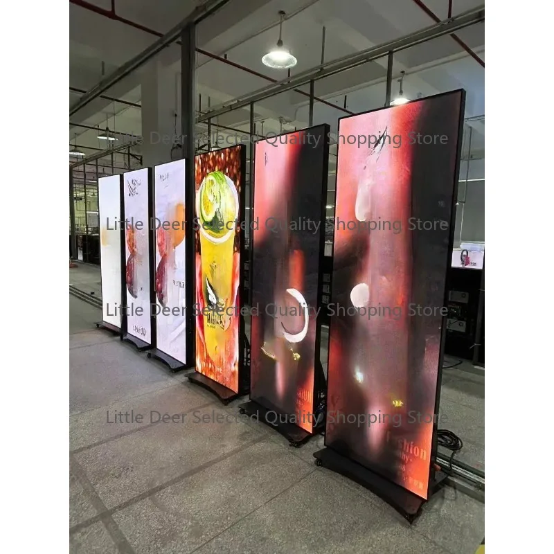 High Quality Foldable Indoor LED Poster Screen P2.5 Versatile Advertising Displays WiFi Control Led Standing Display Screen