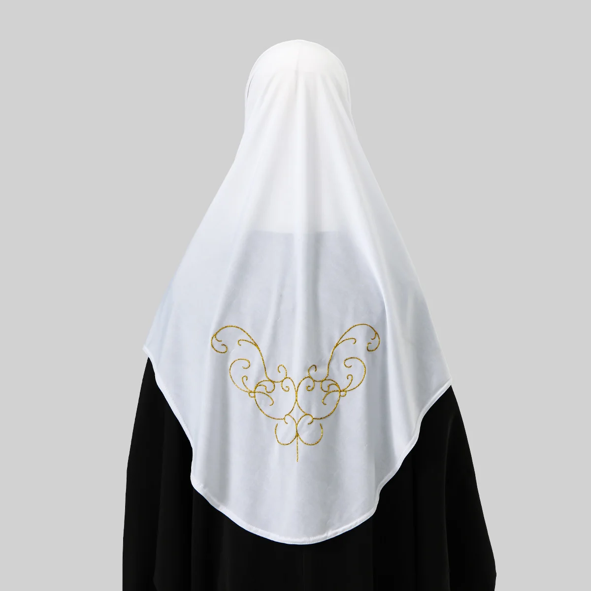 

Мусульманский хлопковый конопляный хиджаб для женщин, однотонная длинная шаль с золотым узором, мягкий льняной внутренний шарф, исламский простой платок, накидки