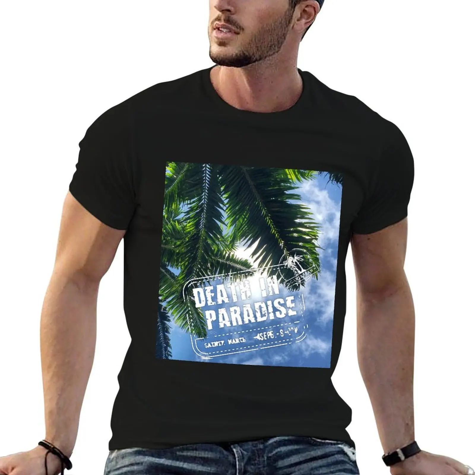 

BBC Death in Paradise Logo T-Shirt t shirt men 100% cotton luxury brand cotton tshirt 100% essential t shirt T-Shirt